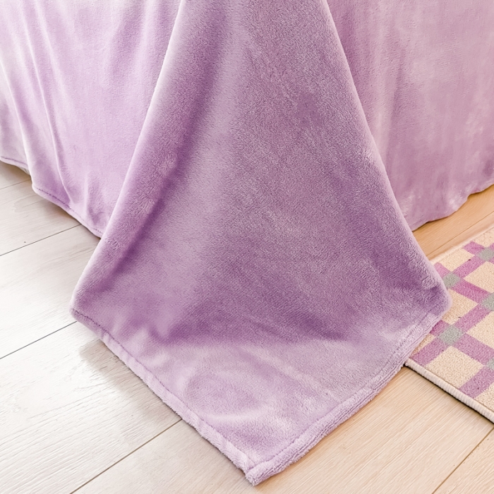 91家纺网 家纺一手货源 找家纺 慕澄家纺 2023新款简约牛奶绒加厚保暖四件套-纯爱 纯爱-烟紫