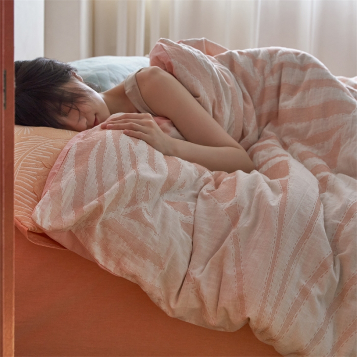 91家纺网 家纺一手货源 找家纺 安莱生活 2023新品舞叶单品被套福利独 家系列 舞叶-嫩粉