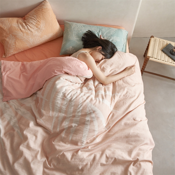 91家纺网 家纺一手货源 找家纺 安莱生活 2023新品舞叶单品被套福利独 家系列 舞叶-嫩粉