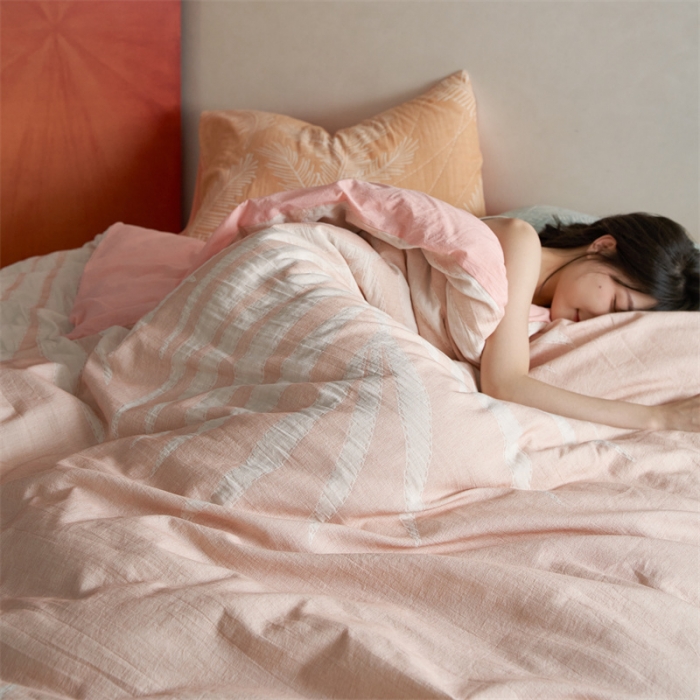 91家纺网 家纺一手货源 找家纺 安莱生活 2023新品舞叶单品被套福利独 家系列 舞叶-嫩粉