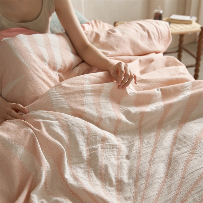 91家纺网 家纺一手货源 找家纺 安莱生活 2023新品舞叶单品被套福利独 家系列 舞叶-嫩粉