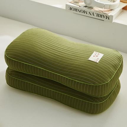 乐可 2023新款全棉砂洗面包荞麦枕枕头枕芯 砂洗面包荞麦枕-绿色26*50cm