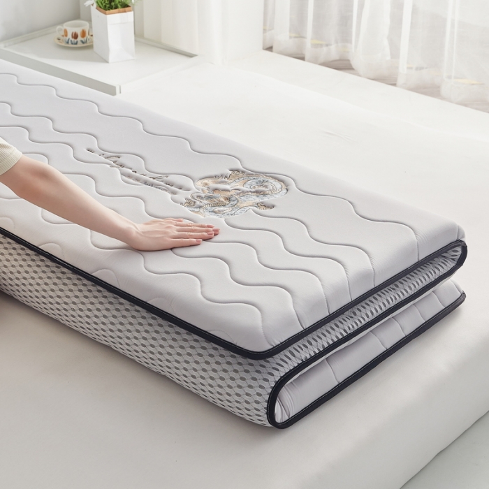 91家纺网 家纺一手货源 找家纺 祁恋婷家居 2023新款A类专版乳胶记忆棉大豆床垫【床垫遮盖物】-款式一 中国龙-灰