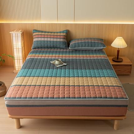 91家纺网 家纺一手货源 找家纺 （总）卡伦 2025新款A类纯棉水洗棉夹棉床笠