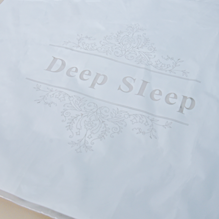 91家纺网 家纺一手货源 找家纺 天星包装 白色DEEP SLEEP 手提袋拉链袋包装