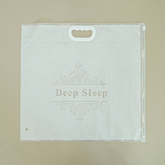 91家纺网 家纺一手货源 找家纺 天星包装 白色DEEP SLEEP 手提袋拉链袋包装