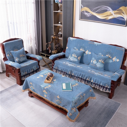 91家纺网 家纺一手货源 找家纺 2023年新款红木沙发坐垫带靠背加厚实木质沙发坐垫