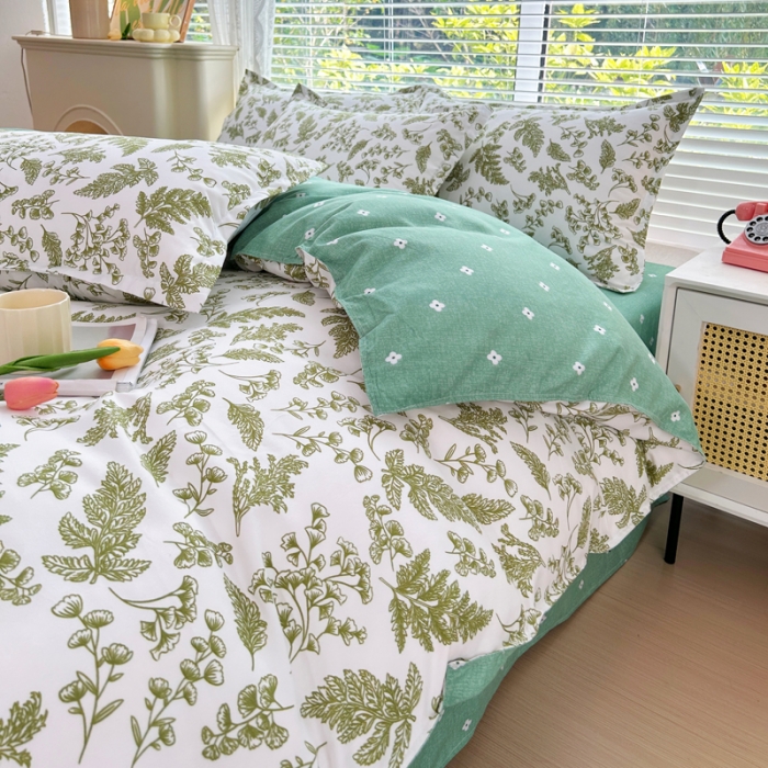 91家纺网 家纺一手货源 找家纺 曼璐 2025直播爆款植物羊绒四件套加厚斜纹磨毛被套套件 情丝