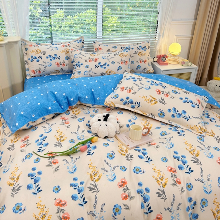 91家纺网 家纺一手货源 找家纺 曼璐 2025直播爆款植物羊绒四件套加厚斜纹磨毛被套套件 柔情蜜语