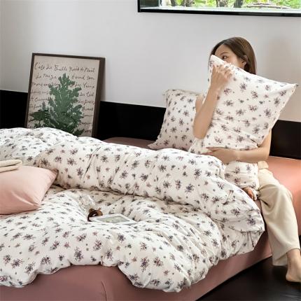 91家纺网 家纺一手货源 找家纺 （总）源启生活2023新款亲肤舒适秋冬全棉针织棉四件套