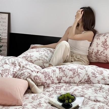 91家纺网 家纺一手货源 找家纺 （总）源启生活2023新款亲肤舒适秋冬全棉针织棉四件套