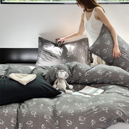 91家纺网 家纺一手货源 找家纺 （总）源启生活2023新款亲肤舒适秋冬全棉针织棉四件套