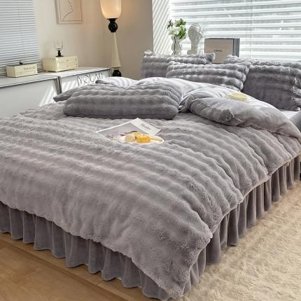 91家纺网 家纺一手货源 找家纺 （总）逸尚阁 2024新款加厚泡泡兔绒四件套