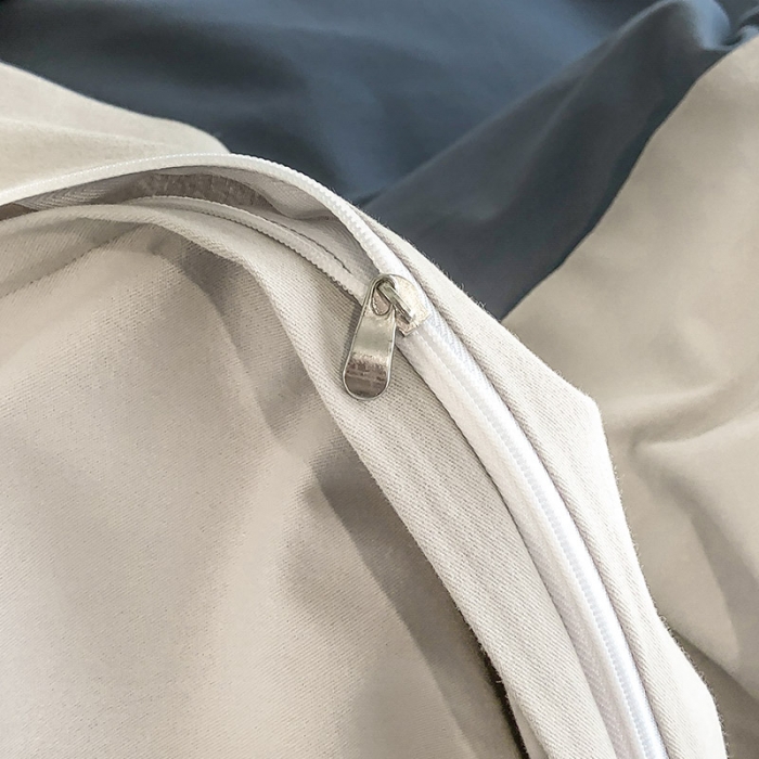 91家纺网 家纺一手货源 找家纺 【A类母婴级】加厚保暖纯棉磨毛全棉四件套轻奢风刺绣纯色简约新疆长绒棉 爱丁堡-海因蓝