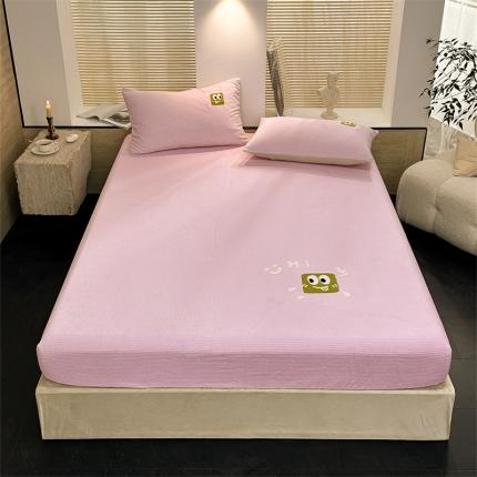 91家纺网 家纺一手货源 找家纺 总 洋铭区（原狠狠爱）2023新款华夫格单品绒床笠