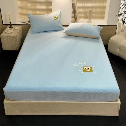 91家纺网 家纺一手货源 找家纺 总 洋铭区（原狠狠爱）2023新款华夫格单品绒床笠