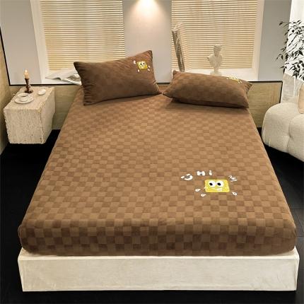 91家纺网 家纺一手货源 找家纺 总 洋铭区（原狠狠爱）2023新款华夫格单品绒床笠