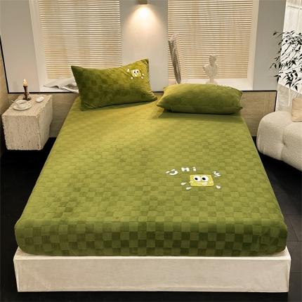 91家纺网 家纺一手货源 找家纺 总 洋铭区（原狠狠爱）2023新款华夫格单品绒床笠