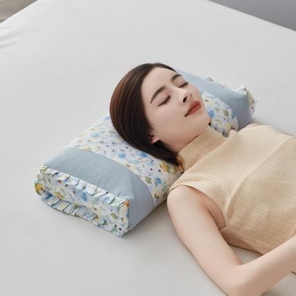 91家纺网 家纺一手货源 找家纺 （总）乐可 2023新款全棉碎花双拼荞麦枕 枕头枕芯