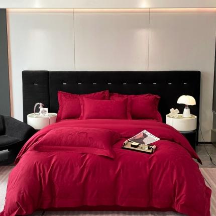 91家纺网 家纺一手货源 找家纺 （总）魅都 新款全棉舒适亲肤长绒棉提花大拼角四件套