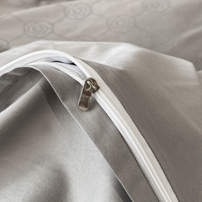 91家纺网 家纺一手货源 找家纺 魅都 100s长绒棉提花大拼角四件套 安娜-高级灰