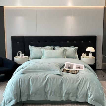 91家纺网 家纺一手货源 找家纺 （总）魅都 100s新款阿克苏长绒棉刺绣轻奢风四件套