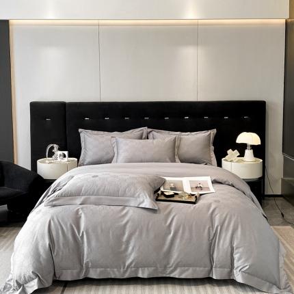 91家纺网 家纺一手货源 找家纺 （总）魅都 100s新款阿克苏长绒棉刺绣轻奢风四件套