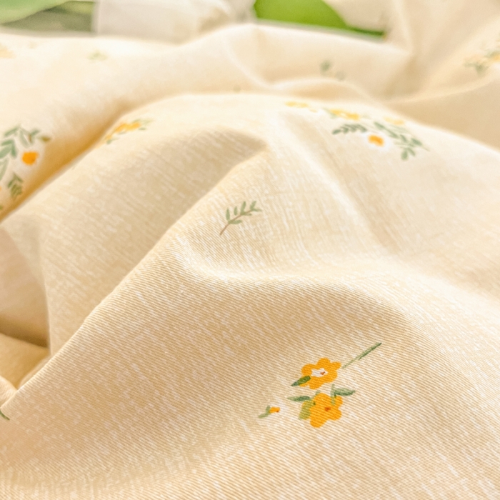 91家纺网 家纺一手货源 找家纺 柠馨 2023新款13376全棉Ins博主风四件套 夕颜