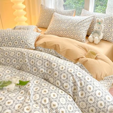 柠馨 2023新款13376全棉Ins博主风四件套 邂逅