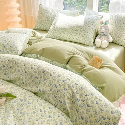 柠馨 2023新款13376全棉Ins博主风四件套 忘忧