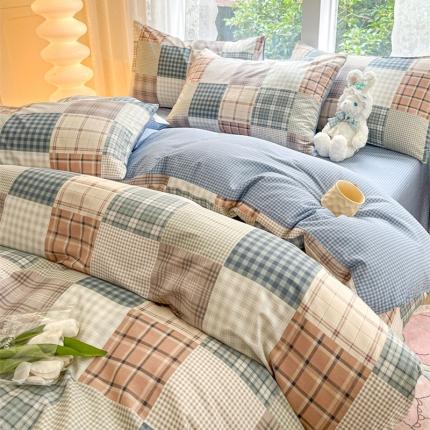 柠馨 2023新款13376全棉Ins博主风四件套 井然