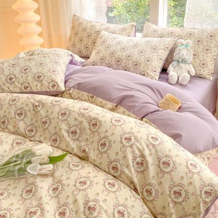 柠馨 2023新款13376全棉Ins博主风四件套 惜梦