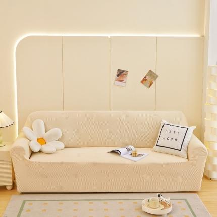 91家纺网 家纺一手货源 找家纺 天下布艺 2023新款摇粒绒初见沙发套 米色