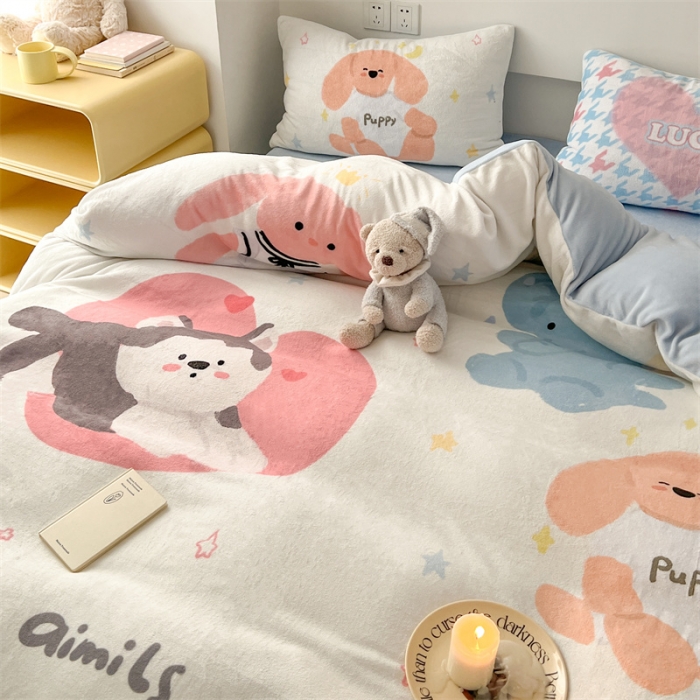 91家纺网 家纺一手货源 找家纺 顾里家纺 2023新款大版宝宝绒套件-设计师款 动物玩偶