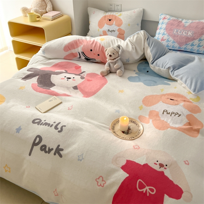 91家纺网 家纺一手货源 找家纺 顾里家纺 2023新款大版宝宝绒套件-设计师款 动物玩偶