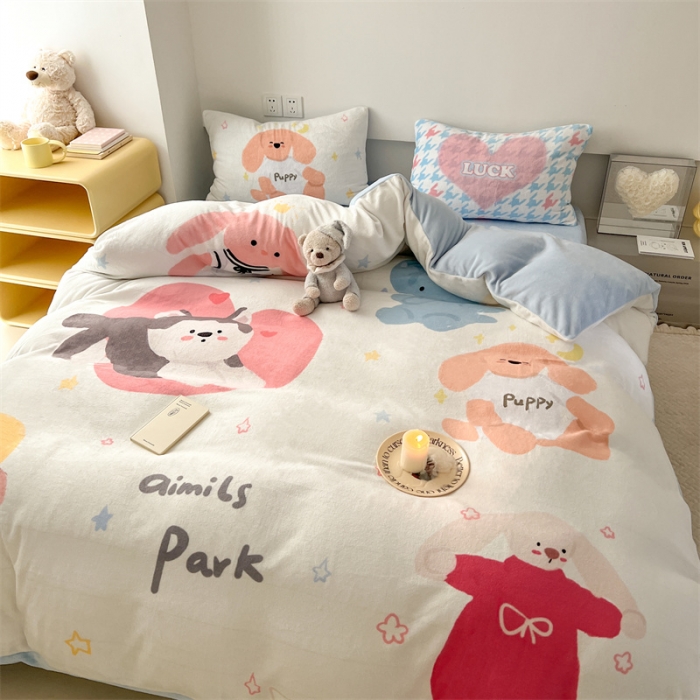 91家纺网 家纺一手货源 找家纺 顾里家纺 2023新款大版宝宝绒套件-设计师款 动物玩偶