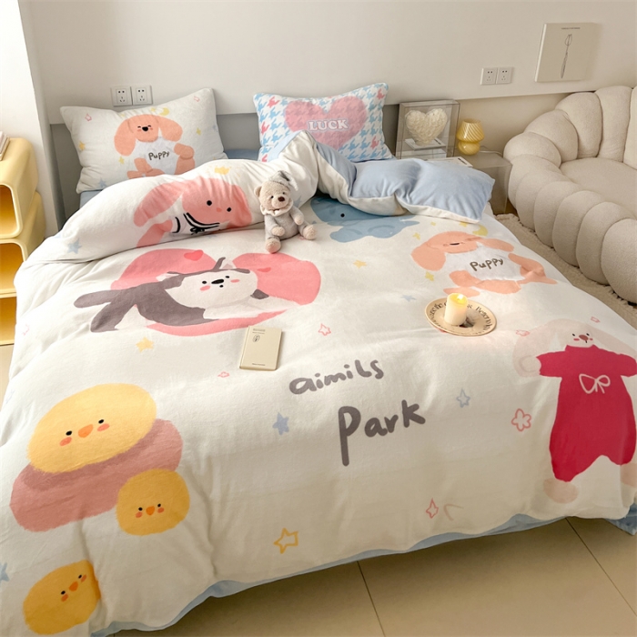 91家纺网 家纺一手货源 找家纺 顾里家纺 2023新款大版宝宝绒套件-设计师款 动物玩偶