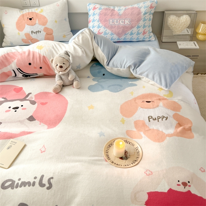 91家纺网 家纺一手货源 找家纺 顾里家纺 2023新款大版宝宝绒套件-设计师款 动物玩偶