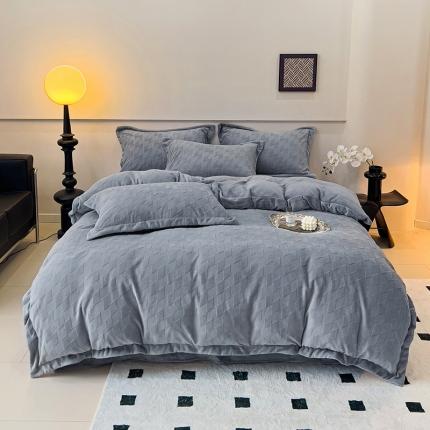 91家纺网 家纺一手货源 找家纺 （总）米奈家居 2024新款A类高克重牛奶绒四件套-瑞利