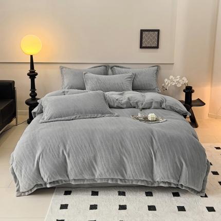 91家纺网 家纺一手货源 找家纺 （总）米奈家居 2024新款A类高克重牛奶绒四件套-瑞利