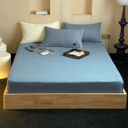 91家纺网 家纺一手货源 找家纺 三味舒屋 2024新款加厚50s全棉磨毛单品床笠床单系列 南非蓝