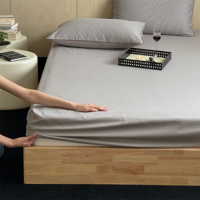 91家纺网 家纺一手货源 找家纺 三味舒屋 2024新款加厚50s全棉磨毛单品床笠床单系列 拉斯灰