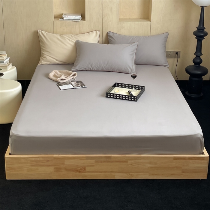 91家纺网 家纺一手货源 找家纺 三味舒屋 2024新款加厚50s全棉磨毛单品床笠床单系列 拉斯灰