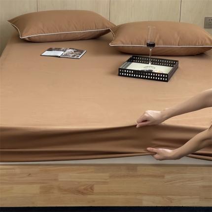 91家纺网 家纺一手货源 找家纺 三味舒屋 2024新款加厚50s全棉磨毛单品床笠床单系列 金属咖