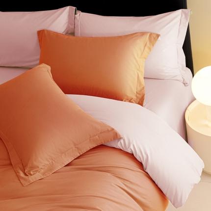 91家纺网 家纺一手货源 找家纺 秀色 2025新款高端50支加厚陶瓷磨毛全棉四件套瑞妮 瑞妮-落日黄2B%松灰