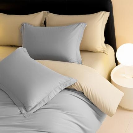 91家纺网 家纺一手货源 找家纺 秀色 2025新款高端50支加厚陶瓷磨毛全棉四件套瑞妮 瑞妮-落日黄2B%松灰