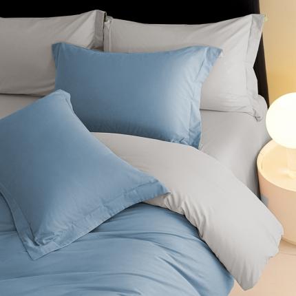 91家纺网 家纺一手货源 找家纺 秀色 2025新款高端50支加厚陶瓷磨毛全棉四件套瑞妮 瑞妮-落日黄2B%松灰