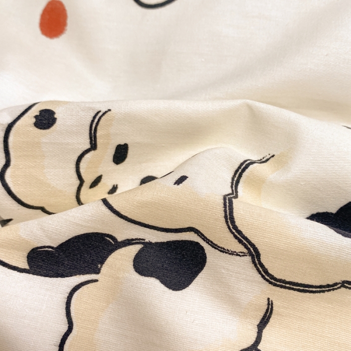 91家纺网 家纺一手货源 找家纺 曼之夏 2023新款棉加绒四件套 呆萌狗-棉加绒