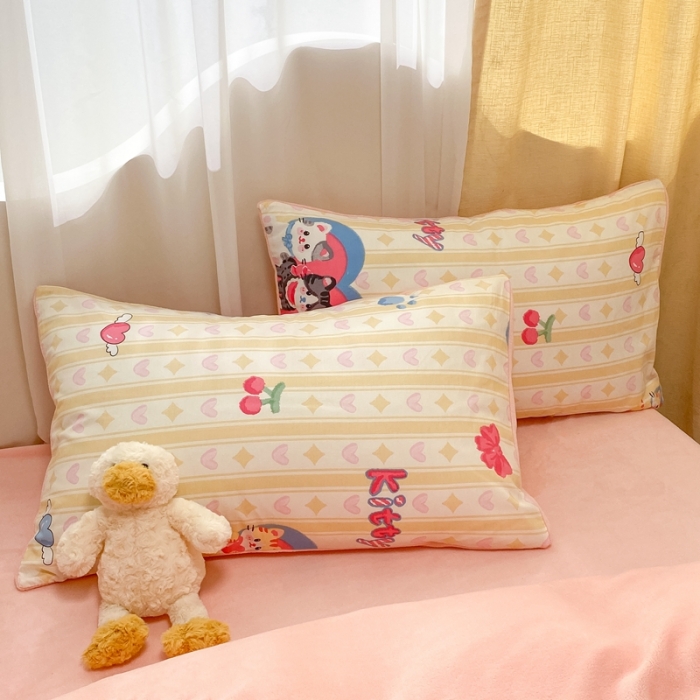 91家纺网 家纺一手货源 找家纺 曼之夏 2023新款棉加绒四件套 喵星人-棉加绒