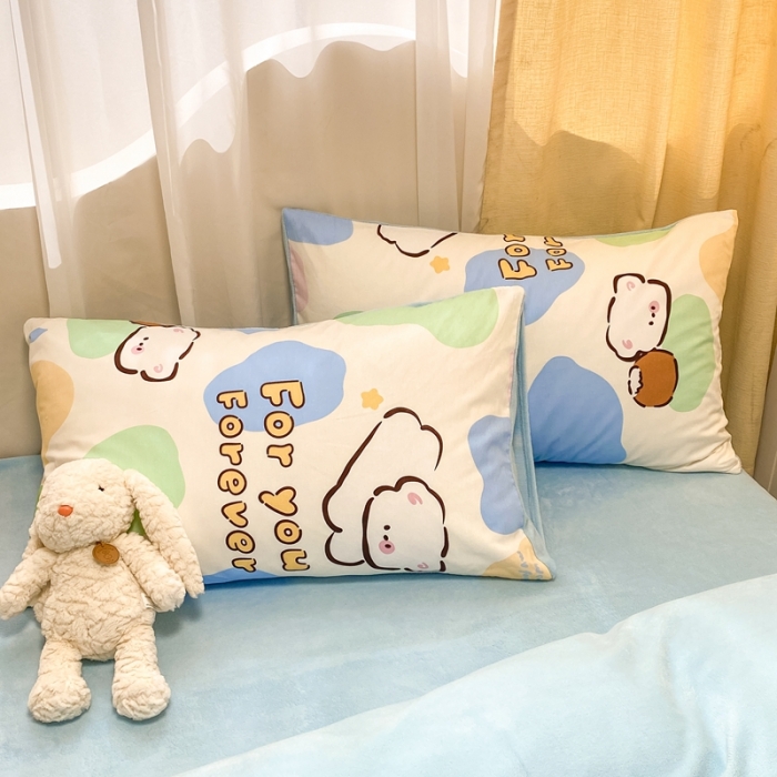 91家纺网 家纺一手货源 找家纺 曼之夏 2023新款棉加绒四件套 小可爱-棉加绒